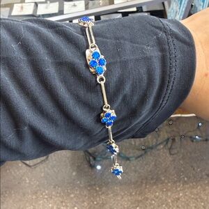Elegant Blue opal Floral Bracelet